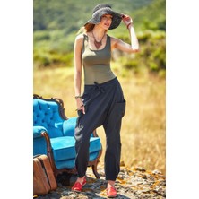 Los Banditos Kruvaze Beli Bağcıklı Elastik Paça Şalvar Pantolon