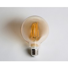 Cata 10 Adet Ct 4286 Cata 6W G95 Glop Rustik LED 2700K Amber E27 Duy