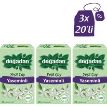 Doğadan Yeşil Çay Yaseminli 20’li Bardak Poşet 3 Adet