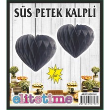 Hayaller Dükkanı Süs Ponpon Kalpli Siyah Pk:2