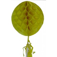 Hayaller Dükkanı Süs Petek Modeli Püsküllü 25x85 Cm Sarı Pk:1