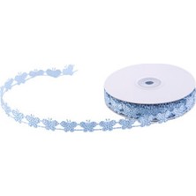 Hayaller Dükkanı Kurdela Kelebekli Simli 2cm Mavi Pk:20yard0