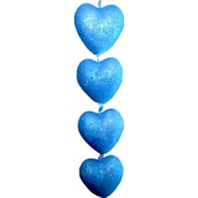 Hayaller Dükkanı Orta Süs Kalp Sarkık  Mavi 12lı Pk1 Set