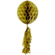 Hayaller Dükkanı Süs Petek Modeli Püsküllü 25x85 Cm Altın Pk:1