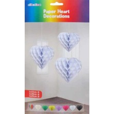 Hayaller Dükkanı Süs Petek Modeli Kalpli 3 Lü Set Beyaz Pk:3