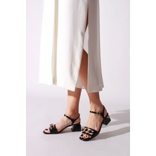 Rovigo Plus Siyah Kırışık Rugan Klasik Kadın Ayakkabı