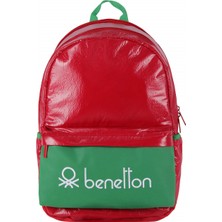 United Colors Of Benetton Ilkokul Çantası Kırmızı Çift Bölmeli Ayarlanabilir Omuz Askısı 43x30x17 cm