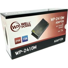 Well Power Adaptör Metal Kasa 24V 10A Ac 110-220V 50-60HZ Metal Kasa Adaptör Wellpower WP-2410M