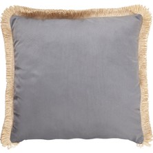 Lux Vie Kadife Püskül Dekoratif Kırlent