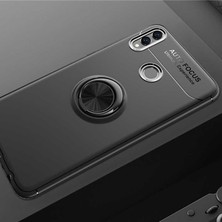 Kilifone - Huawei Honor 8c - Kılıf Yüzüklü Auto Focus Ravel Karbon Silikon Kapak