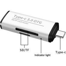 CoverZone USB 3.0 Type-C Kart Okuyucu 3in1 USB OTG SD TF MicroSD Kart Okuyucu