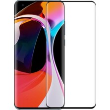 Microcase Xiaomi Mi 10S Curved Tam Kaplayan Tempered Glass Cam Koruma - Siyah