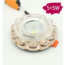 Inci Kristal Sıva Altı LED Spot Armatür 5W+5W Beyaz Gün Işığı 3 Kademe