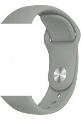 Arabulalaca Apple Watch Uyumlu 44MM Silikon Kordon 44 mm Kayış Seri 4-5 Bej