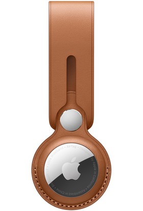Apple Airtag Leather Loop - Saddle Brown