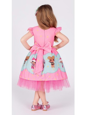 MNK Kız Çocuk Pembe Tütülü Lol Elbise