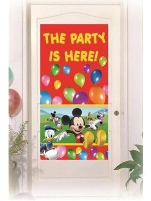 Event Party Store Mickey Playful Kapı Banner 76CM X152CM