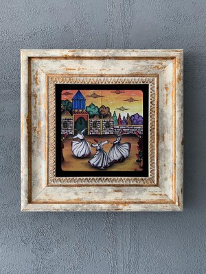 Oscar Stone Decor Çerçeveli Taş Duvar Dekoru 20 x 20 cm CDD1-40-057