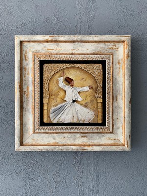 Oscar Stone Decor Çerçeveli Taş Duvar Dekoru 20 x 20 cm CDD1-40-068