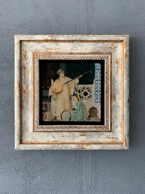 Oscar Stone Decor Çerçeveli Taş Duvar Dekoru 20 x 20 cm CDD1-40-177