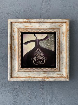 Oscar Stone Decor Çerçeveli Taş Duvar Dekoru 20 x 20 cm CDD1-40-086