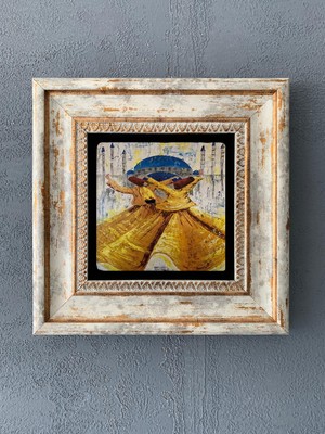 Oscar Stone Decor Çerçeveli Taş Duvar Dekoru 20 x 20 cm CDD1-40-095