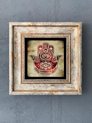 Oscar Stone Decor Çerçeveli Taş Duvar Dekoru 20 x 20 cm CDD1-40-115