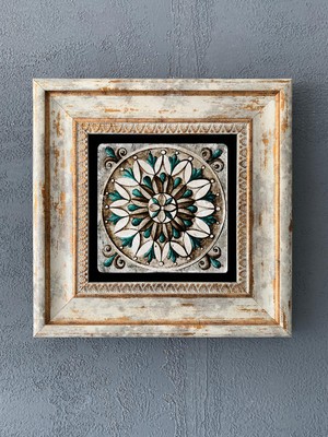 Oscar Stone Decor Çerçeveli Taş Duvar Dekoru 20 x 20 cm CDD1-40-223