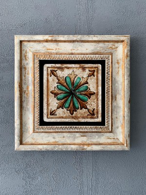 Oscar Stone Decor Çerçeveli Taş Duvar Dekoru 20 x 20 cm CDD1-40-229