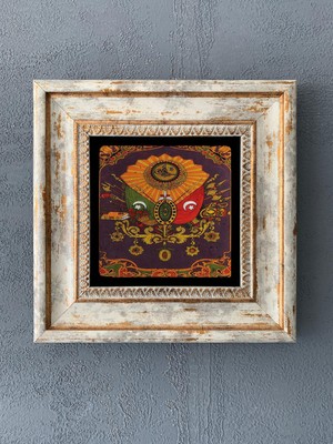 Oscar Stone Decor Çerçeveli Taş Duvar Dekoru 20 x 20 cm CDD1-40-135