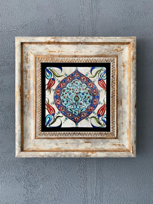 Oscar Stone Decor Çerçeveli Taş Duvar Dekoru 20 x 20 cm CDD1-40-259