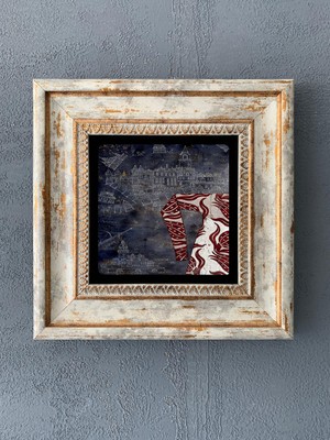 Oscar Stone Decor Çerçeveli Taş Duvar Dekoru 20 x 20 cm CDD1-40-167