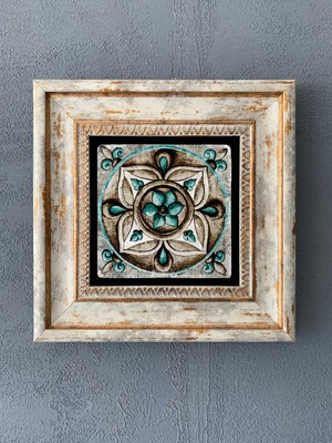 Oscar Stone Decor Çerçeveli Taş Duvar Dekoru 20 x 20 cm CDD1-40-222