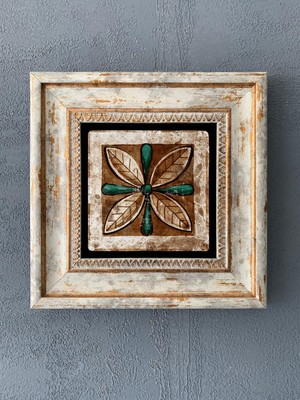 Oscar Stone Decor Çerçeveli Taş Duvar Dekoru 20 x 20 cm CDD1-40-226