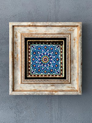 Oscar Stone Decor Çerçeveli Taş Duvar Dekoru 20 x 20 cm CDD1-40-288