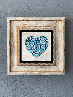 Oscar Stone Decor Çerçeveli Taş Duvar Dekoru 20 x 20 cm CDD1-40-503