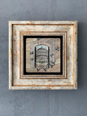 Oscar Stone Decor Çerçeveli Taş Duvar Dekoru 20 x 20 cm CDD1-40-511