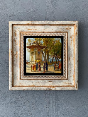 Oscar Stone Decor Çerçeveli Taş Duvar Dekoru 20 x 20 cm CDD1-40-524