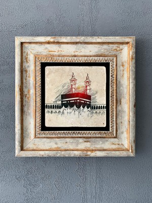 Oscar Stone Decor Çerçeveli Taş Duvar Dekoru 20 x 20 cm CDD1-40-516