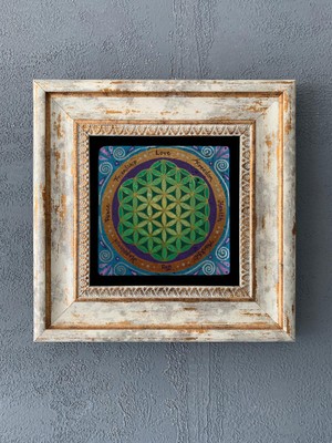 Oscar Stone Decor Çerçeveli Taş Duvar Dekoru 20 x 20 cm CDD-40-546