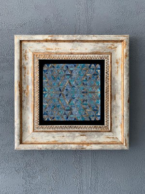 Oscar Stone Decor Çerçeveli Taş Duvar Dekoru 20 x 20 cm CDD-40-547