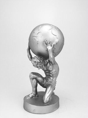 Ces Ahşap Diz Üstünde Atlas Biblo Dekoratif Hediyelik Obje