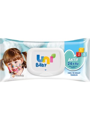 Uni Baby Aktif Islak Mendil Günlük Kullanım İçin 72 Yaprak Aromatik Koku ile 260 Adet