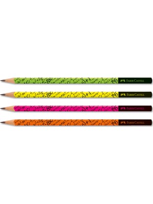 Faber-Castell 4'lü Kurşun Kalem Seti Renkli Tasarımlar ile Yazım ve Çizim İçin Yerli Üretim