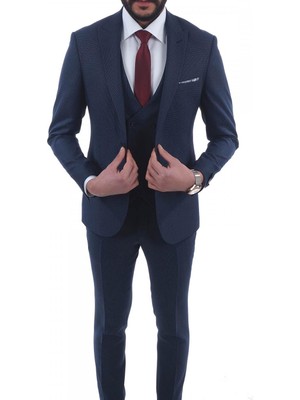 Jan Carlucci Slimfit Yelekli Drop 6 Takım