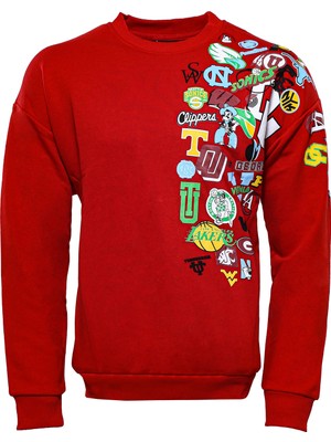 Wessi Baskı Detaylı Bisiklet Yaka Sweatshirt