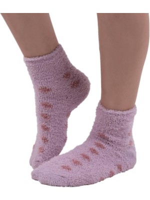 Sahab Kadın Peluşlu Patik Çorap 48500 | Lila