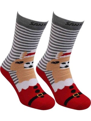 Sara Donna Yılbaşı Havlu Çorap 001 | Gri