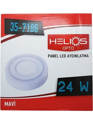 Helıos  18W+6W Sıva Üstü Renkli LED Panel 35-7186 (Beyaz+Mavi)