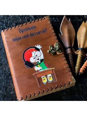 Hediyesec Öğretmene Esprili Deri Defter